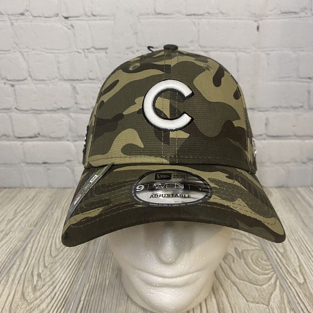 Chicago Cubs ‘21 Armed Forces Collection Strap Back Hat Camo New Era 9Twenty New
